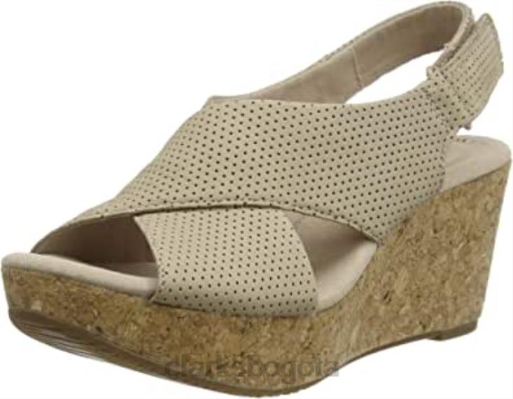 Clarks 0DX8L1709 sandalias con tira trasera annadel parker para mujer clarks ante beige arena ante arena mujer ante beige arena