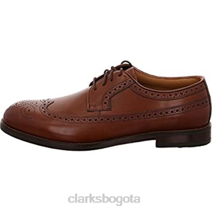 Clarks 0DX8L1713 Zapatos brogue Derby con cordones y punta de ala marrón de Clarks para hombre Coling Limit hombres marrón