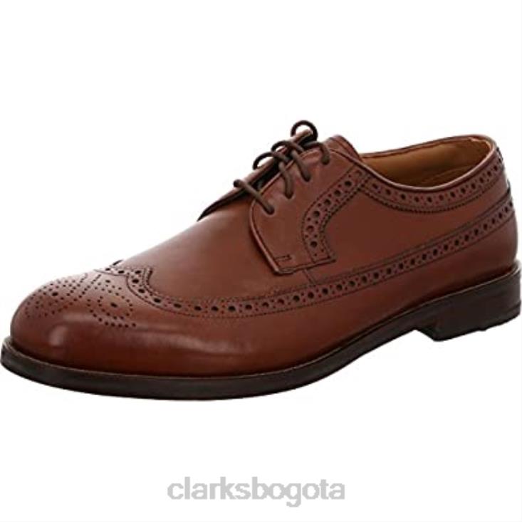 Clarks 0DX8L1713 Zapatos brogue Derby con cordones y punta de ala marrón de Clarks para hombre Coling Limit hombres marrón
