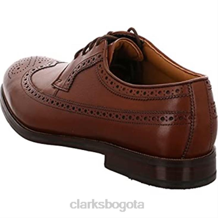 Clarks 0DX8L1713 Zapatos brogue Derby con cordones y punta de ala marrón de Clarks para hombre Coling Limit hombres marrón