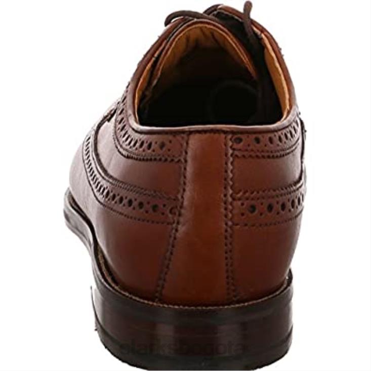 Clarks 0DX8L1713 Zapatos brogue Derby con cordones y punta de ala marrón de Clarks para hombre Coling Limit hombres marrón