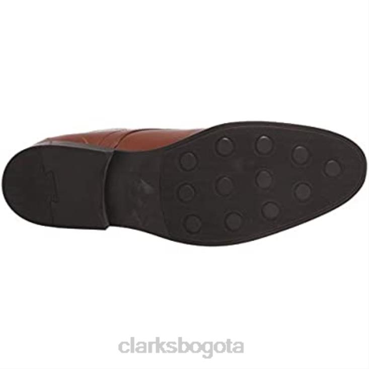 Clarks 0DX8L1715 Zapatos derby con cordones clarks whiddon pla de cuero tostado oscuro para hombre hombres cuero bronceado oscuro