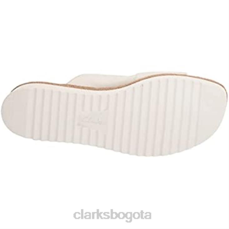 Clarks 0DX8L1721 Sandalias clarks lana beach de cuero blanco para mujer mujer cuero blanco