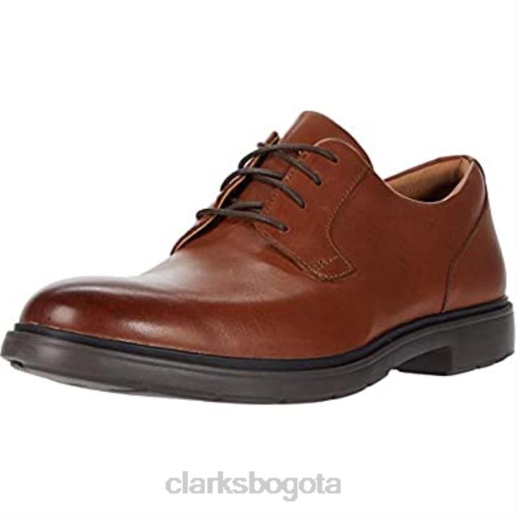 Clarks 0DX8L1722 Clarks Un Tailor Tie Tan Cuero 8 unisexo