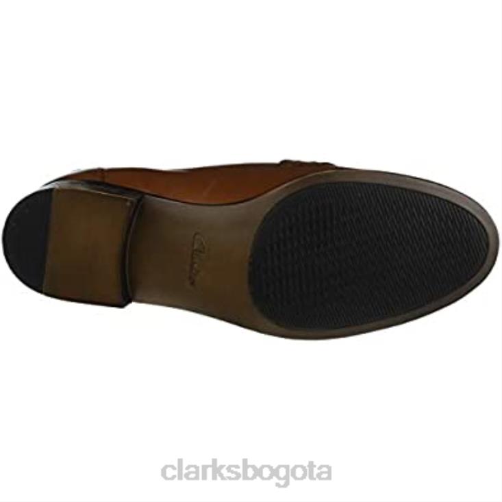 Clarks 0DX8L1723 Mocasín clarks hamble de piel marrón tostado para mujer mujer cuero marrón tostado