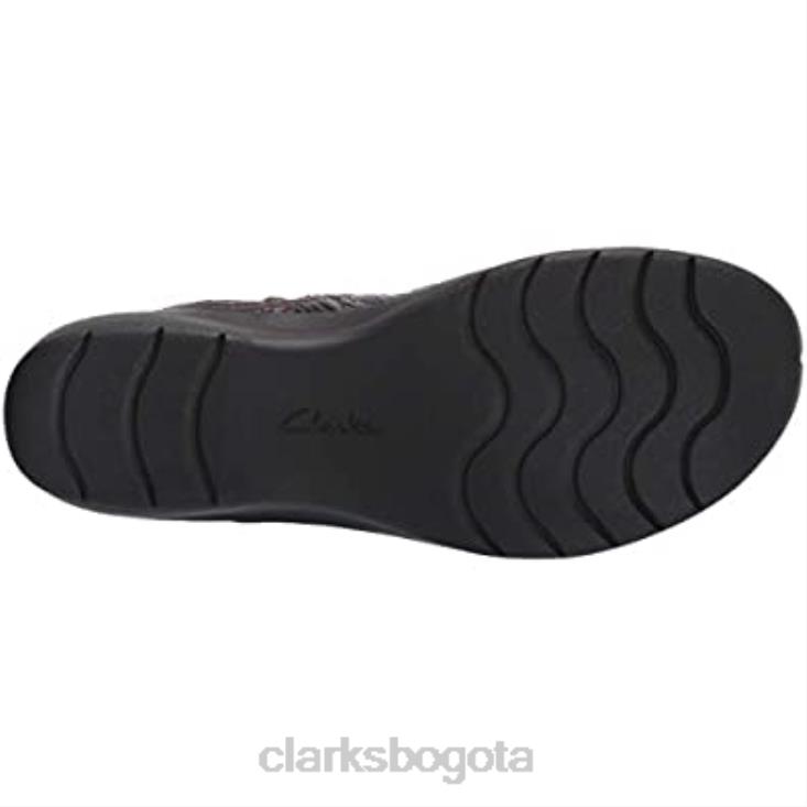 Clarks 0DX8L1727 botín cheyn kisha para mujer clarks textil de cuero caído marrón oscuro mujer textil de cuero caído marrón oscuro