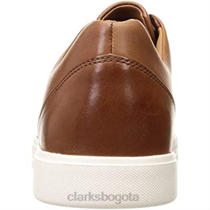 Clarks 0DX8L1729 Zapatilla Clarks Un Costa de cuero marrón tostado para hombre hombres cuero marrón tostado