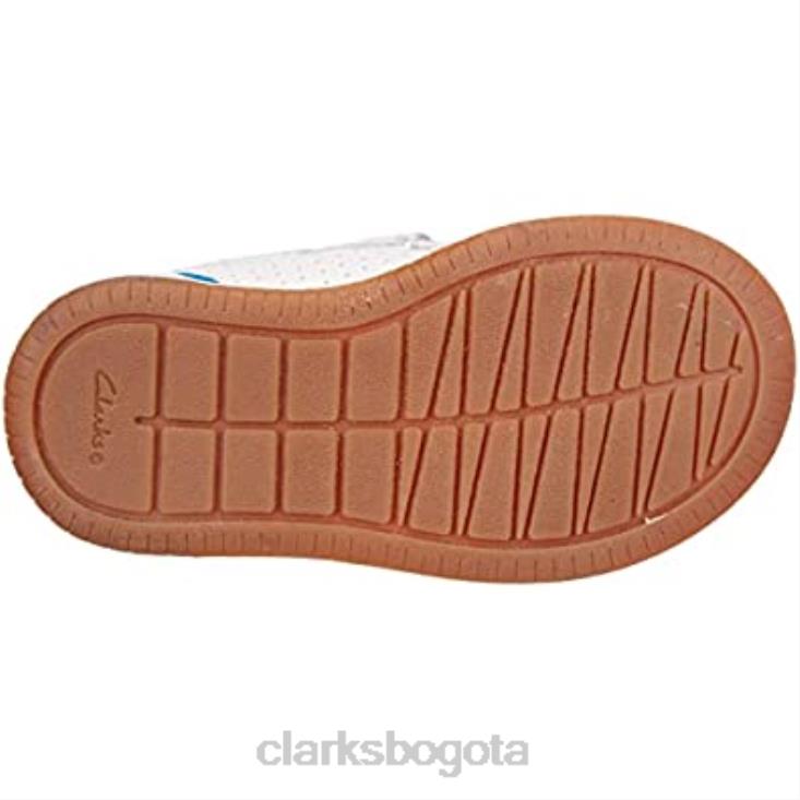 Clarks 0DX8L1731 Zapatilla niño clarks fawn solo k de piel blanca niños cuero blanco
