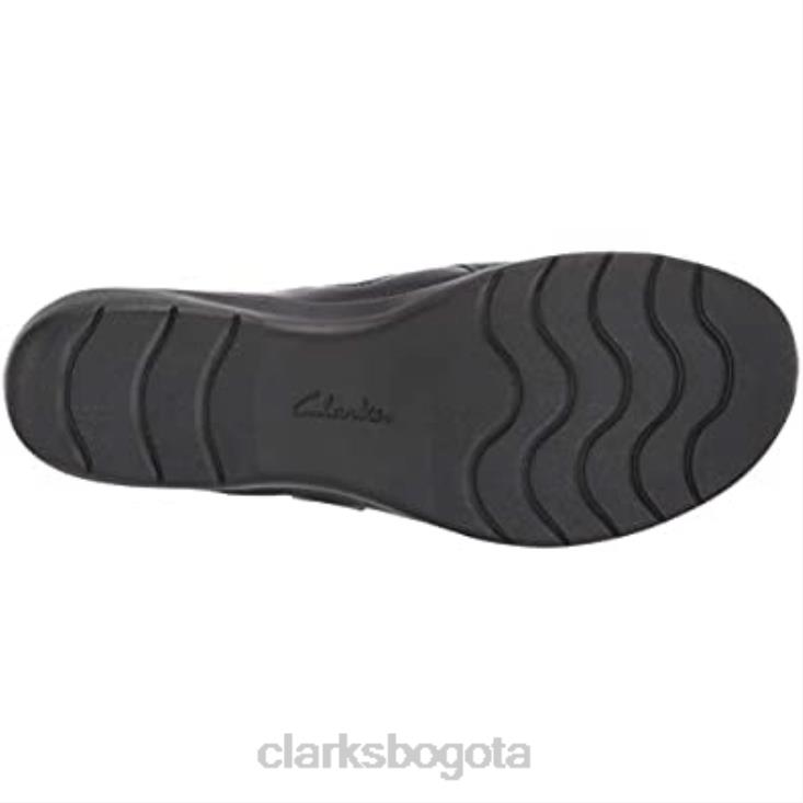 Clarks 0DX8L1737 Zapatos de salón clarks cheyn de cuero azul marino para mujer mujer cuero azul marino