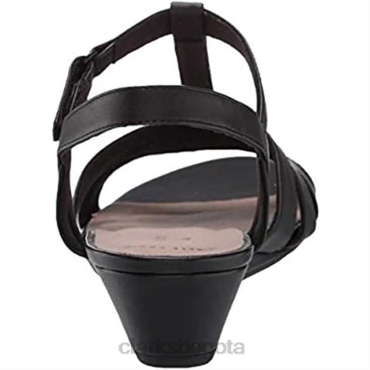 Clarks 0DX8L1738 Sandalia clarks abigail daisy mujer piel negra mujer cuero negro