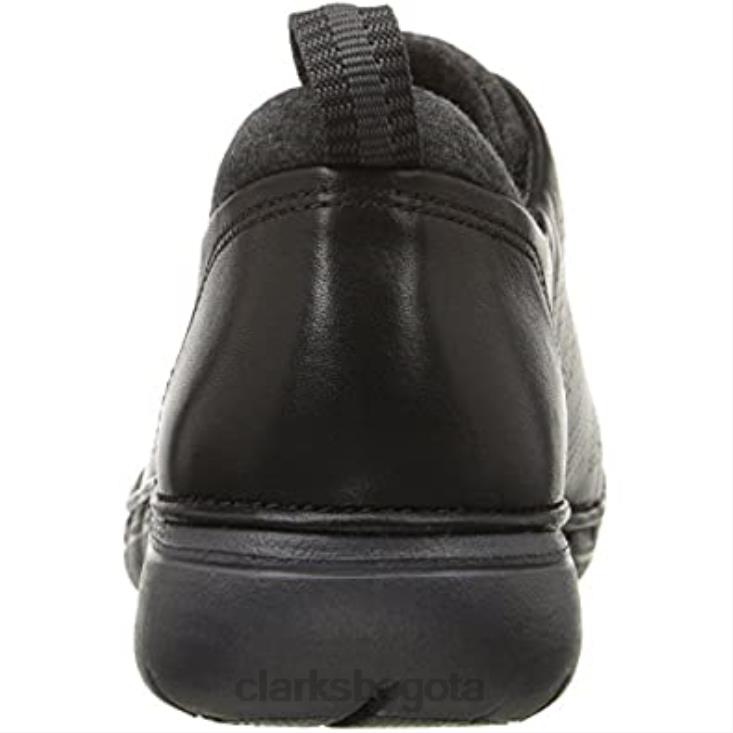 Clarks 0DX8L1740 Mocasines sin cordones para mujer Un Spirit de cuero negro Clarks mujer cuero negro