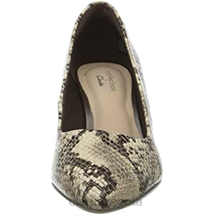 Clarks 0DX8L1743 zapatos de tacón linvale jerica para mujer clarks gris topo serpiente topo serpiente mujer serpiente gris topo serpiente topo