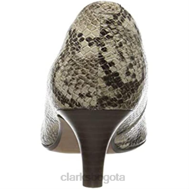 Clarks 0DX8L1743 zapatos de tacón linvale jerica para mujer clarks gris topo serpiente topo serpiente mujer serpiente gris topo serpiente topo