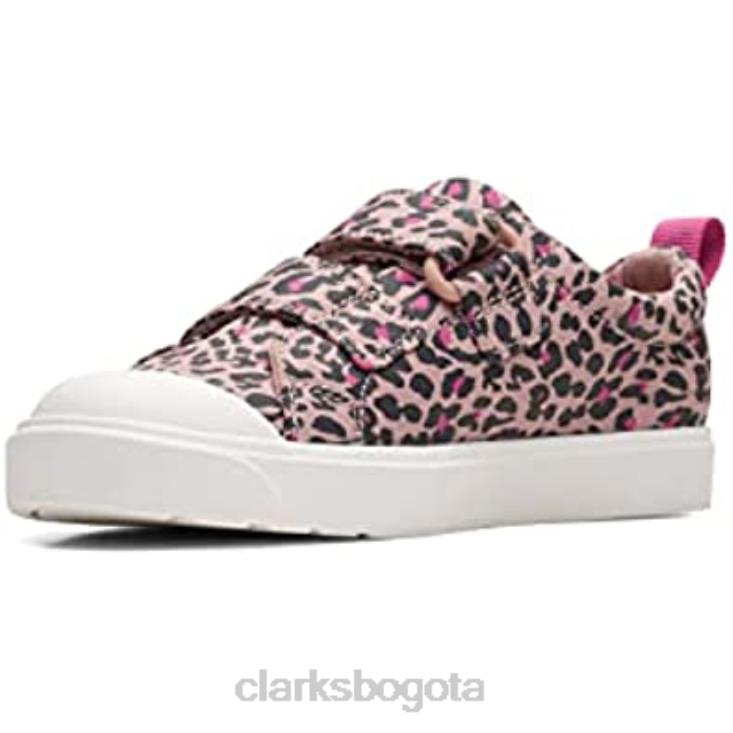 Clarks 0DX8L1758 Zapatilla city bright k para niña rosa combi clarks niños combinación rosa