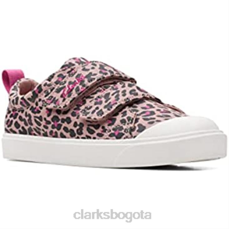 Clarks 0DX8L1758 Zapatilla city bright k para niña rosa combi clarks niños combinación rosa