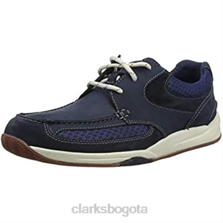 Clarks 0DX8L1760 Zapatilla langton lane azul clarks para hombre hombres azul