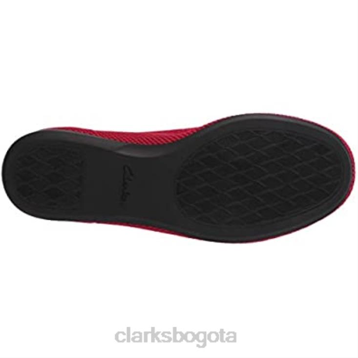 Clarks 0DX8L1762 Bailarinas Clarks Carly Wish de mujer de punto rojo mujer punto rojo