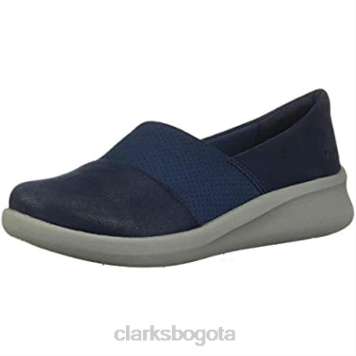 Clarks 0DX8L1764 mocasín sillian 20 moon mujer plano azul clarks mujer