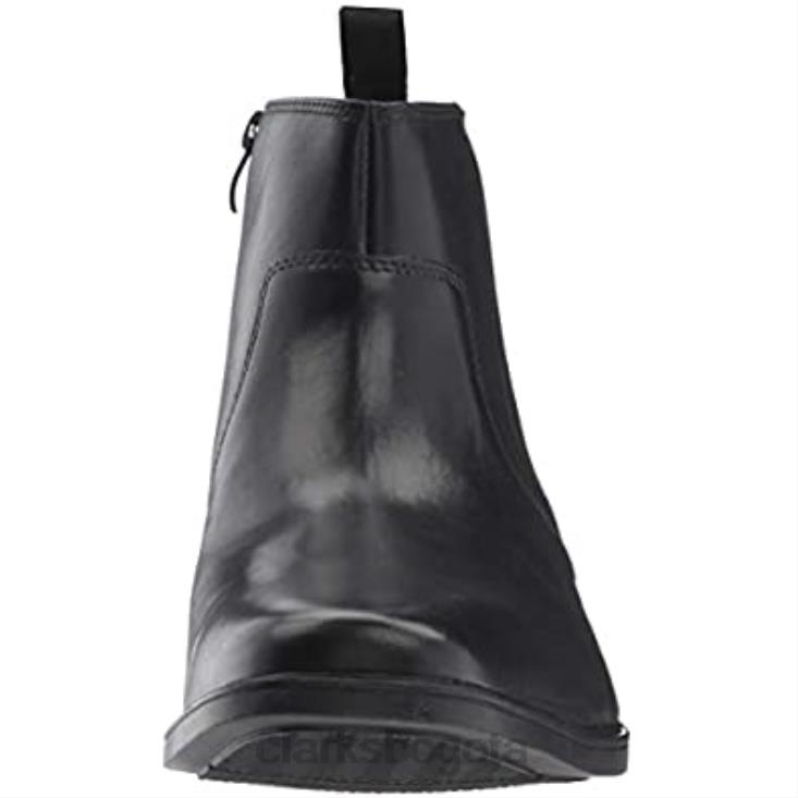 Clarks 0DX8L1766 bota baja con cremallera tilden para hombre clarks de cuero negro hombres cuero negro