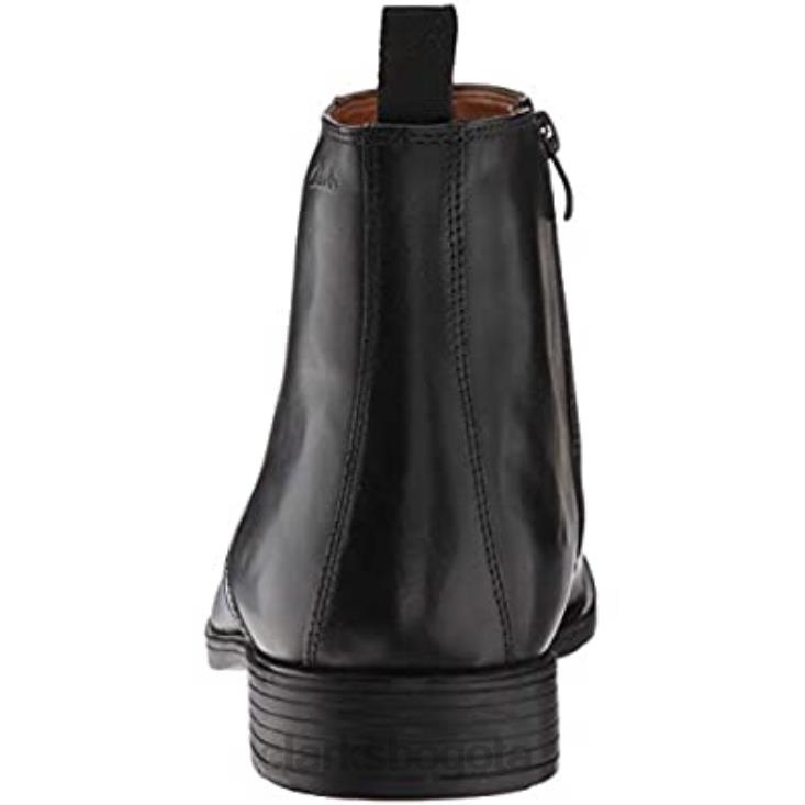 Clarks 0DX8L1766 bota baja con cremallera tilden para hombre clarks de cuero negro hombres cuero negro