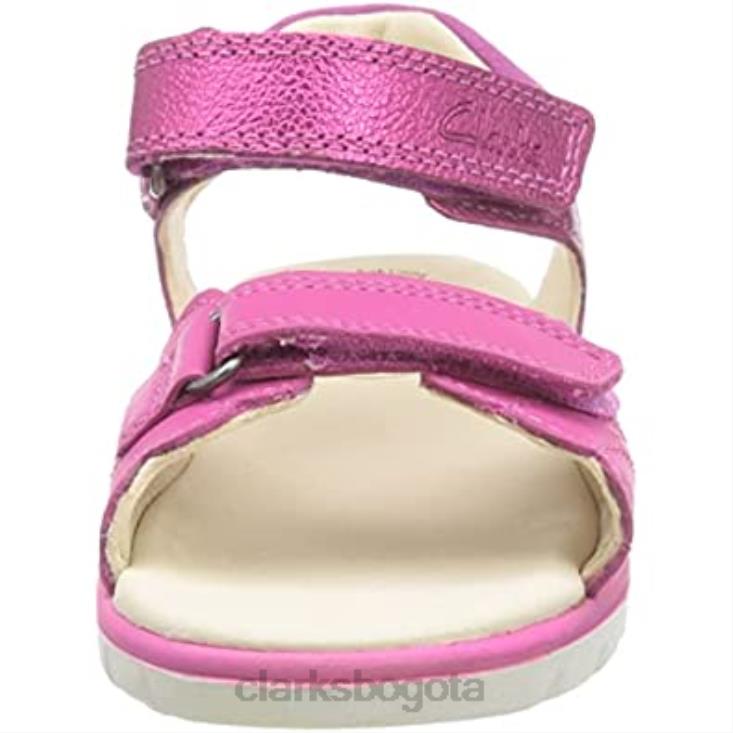 Clarks 0DX8L1769 Sandalia niña Clarks Roam Wing K de cuero rosa niños cuero rosa