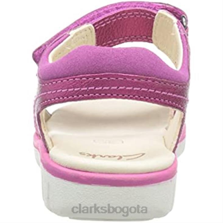 Clarks 0DX8L1769 Sandalia niña Clarks Roam Wing K de cuero rosa niños cuero rosa