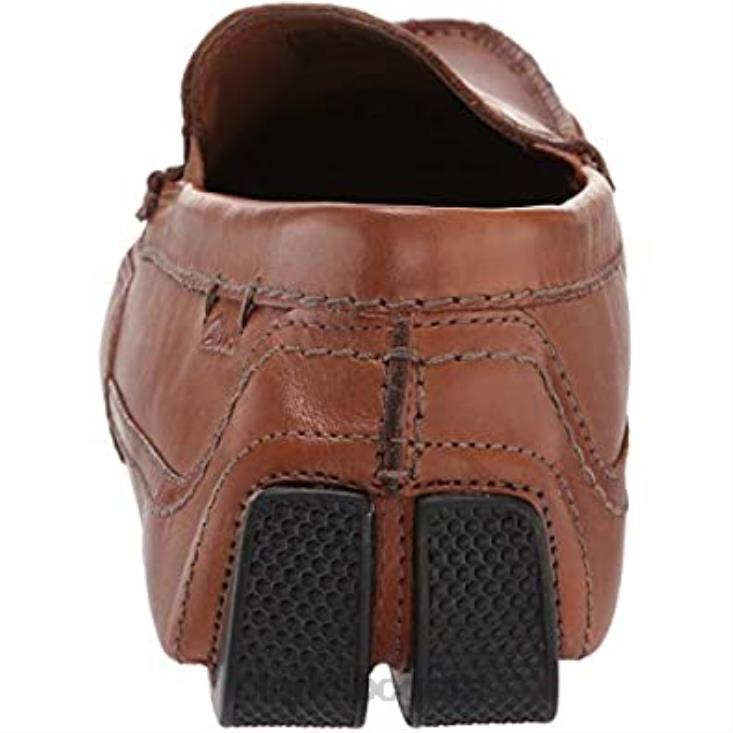 Clarks 0DX8L1770 Mocasines Clarks Ashmont Race Driving de piel color canela claro para hombre hombres cuero tostado claro