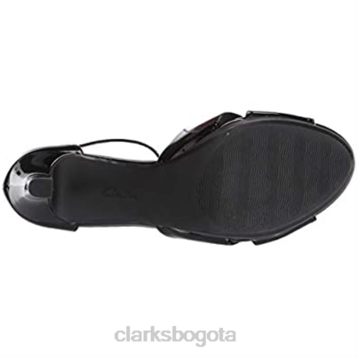 Clarks 0DX8L1771 Sandalia tacón mujer Clarks adriel cove charol sintético negro mujer charol negro sintético