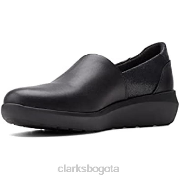 Clarks 0DX8L1772 zapatos sin cordones de mujer combi kayleigh step negros clarks mujer combinado negro