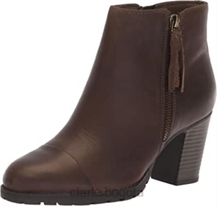 Clarks 0DX8L1773 botas de moda verona melocotón para mujer clarks oliva cuero mujer