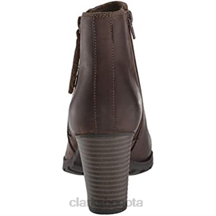 Clarks 0DX8L1773 botas de moda verona melocotón para mujer clarks oliva cuero mujer