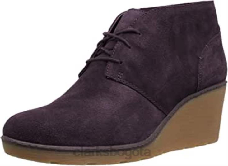 Clarks 0DX8L1778 Botas clarks hazen charm fashion para mujer ante berenjena mujer ante berenjena