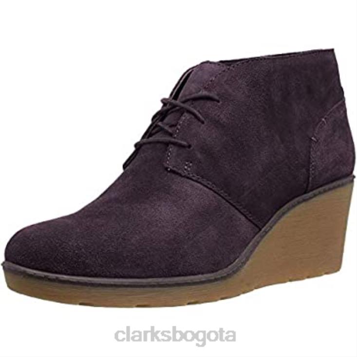 Clarks 0DX8L1778 Botas clarks hazen charm fashion para mujer ante berenjena mujer ante berenjena