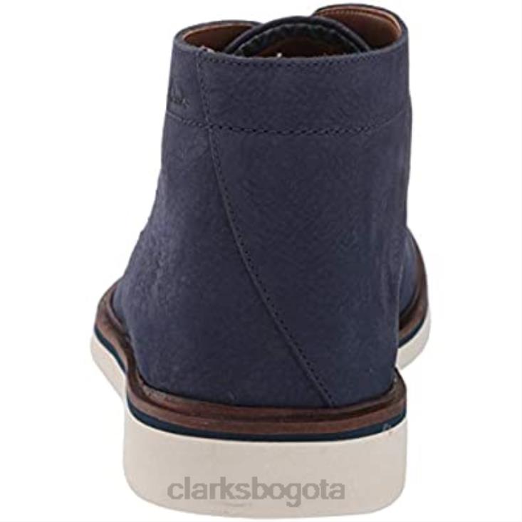 Clarks 0DX8L1779 Botas chukka medias Malwood de Clarks de nobuk azul marino para hombre hombres