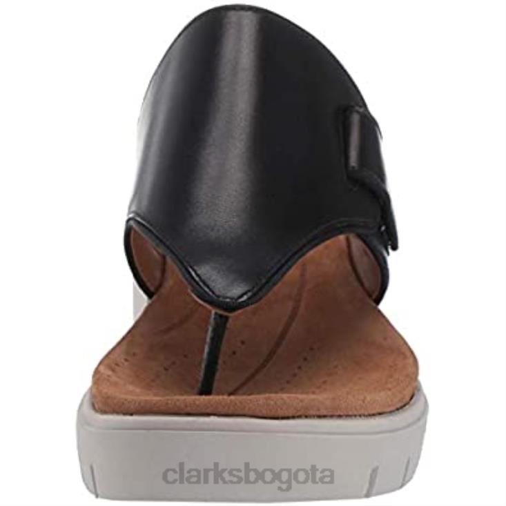 Clarks 0DX8L1785 Clarks sandalias de mujer de cuero negro un karely dew con tira trasera mujer cuero negro