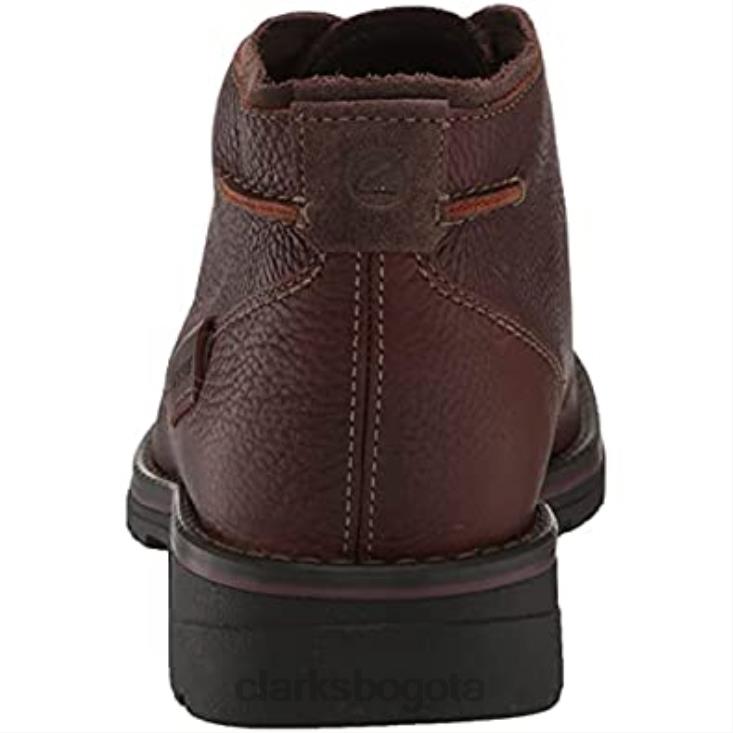 Clarks 0DX8L1787 Botas chukka impermeables Morris Peak de Clarks de cuero marrón para hombre hombres cuero caído marrón