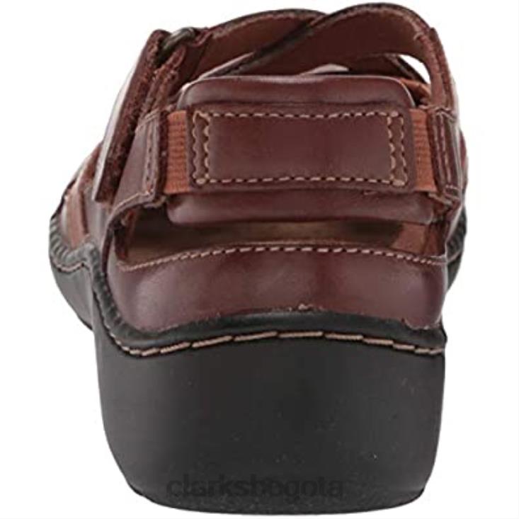 Clarks 0DX8L1793 Mocasines planos clarks cora dream combi de cuero tostado para mujer mujer combinación de cuero color canela