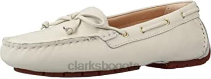 Clarks 0DX8L18 clarks cla c mocc boat 2 cuero blanco unisexo