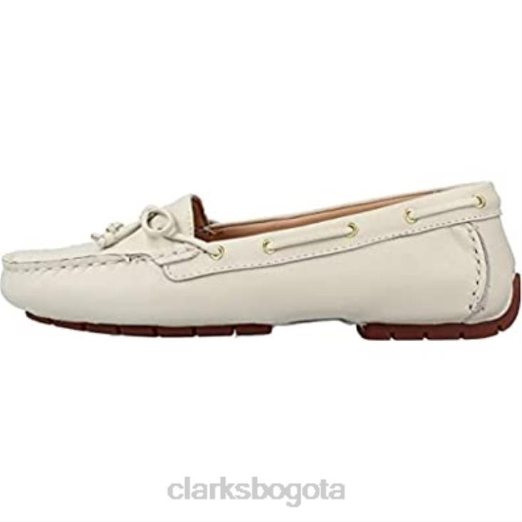 Clarks 0DX8L18 clarks cla c mocc boat 2 cuero blanco unisexo