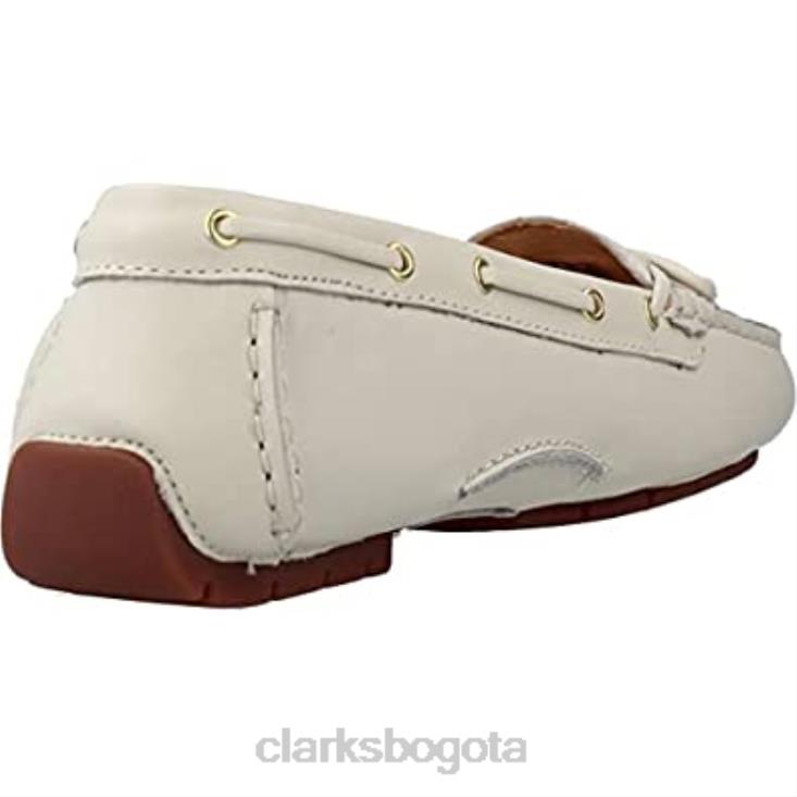 Clarks 0DX8L18 clarks cla c mocc boat 2 cuero blanco unisexo