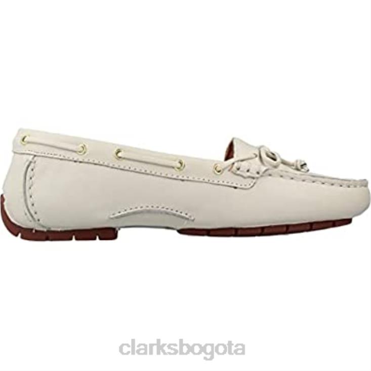 Clarks 0DX8L18 clarks cla c mocc boat 2 cuero blanco unisexo