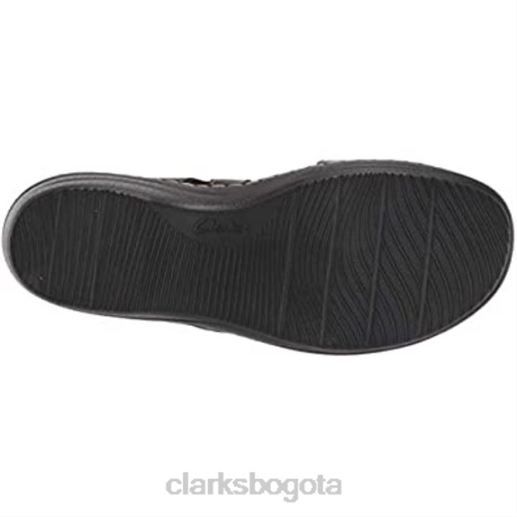 Clarks 0DX8L1804 sandalia clarks merliah dove mujer piel negra mujer cuero negro