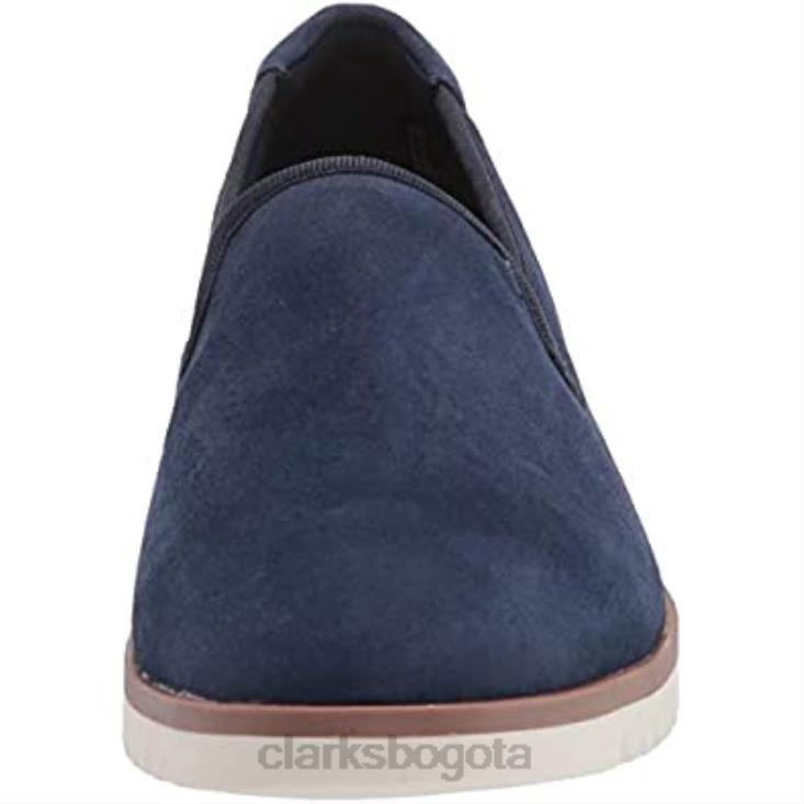 Clarks 0DX8L1806 mocasín serena brynn mujer plano ante azul marino clarks mujer