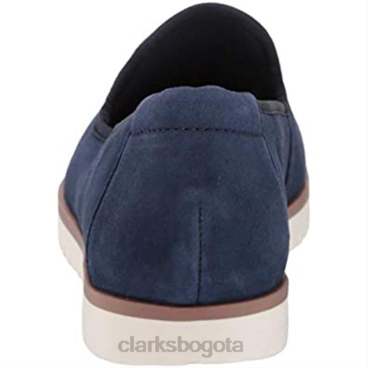Clarks 0DX8L1806 mocasín serena brynn mujer plano ante azul marino clarks mujer