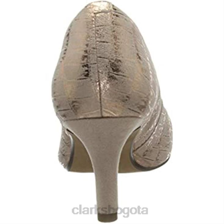 Clarks 0DX8L1809 Zapatos de salón Clarks Dusty Rose Interest Leather Illeana Tulip para mujer mujer cuero de interés rosa polvoriento