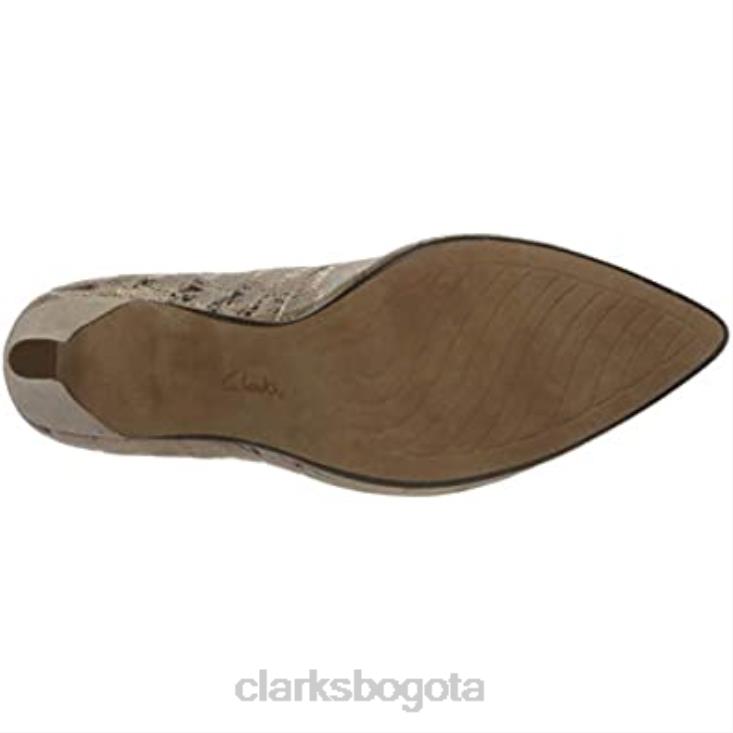 Clarks 0DX8L1809 Zapatos de salón Clarks Dusty Rose Interest Leather Illeana Tulip para mujer mujer cuero de interés rosa polvoriento