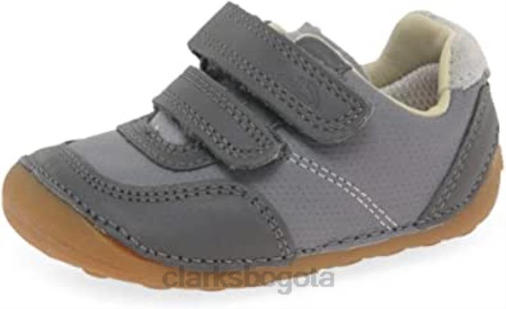 Clarks 0DX8L181 zapatillas bajas ti ny anochecer clarks gris (grey combi grey combi) niños