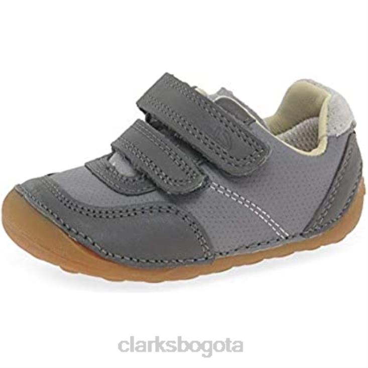 Clarks 0DX8L181 zapatillas bajas ti ny anochecer clarks gris (grey combi grey combi) niños