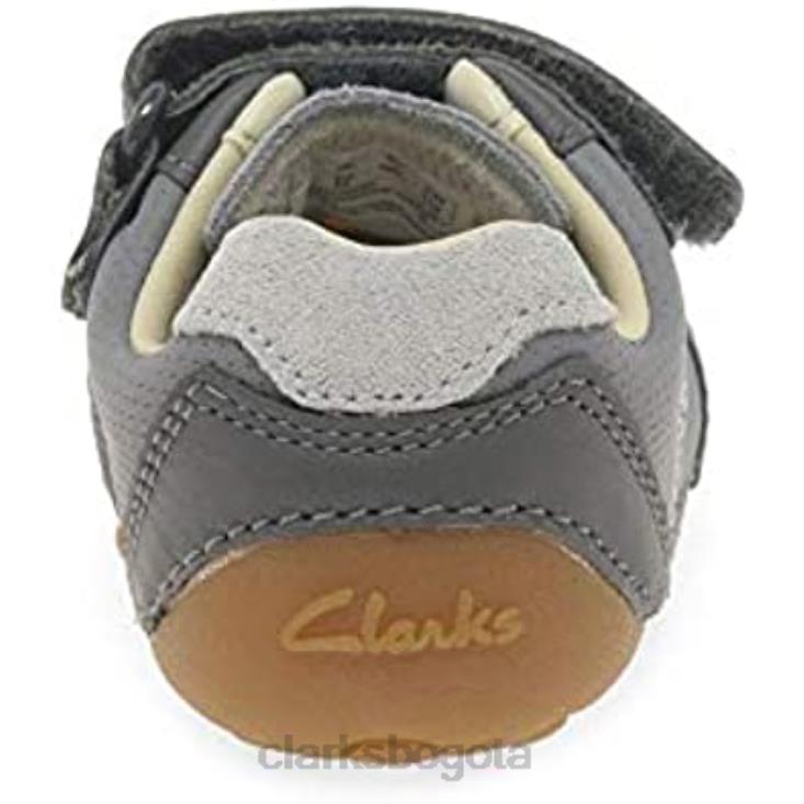 Clarks 0DX8L181 zapatillas bajas ti ny anochecer clarks gris (grey combi grey combi) niños