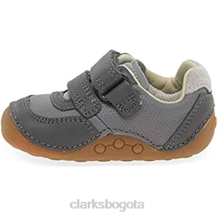 Clarks 0DX8L181 zapatillas bajas ti ny anochecer clarks gris (grey combi grey combi) niños